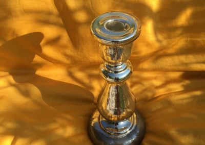 Bougeoir en verre soufflé